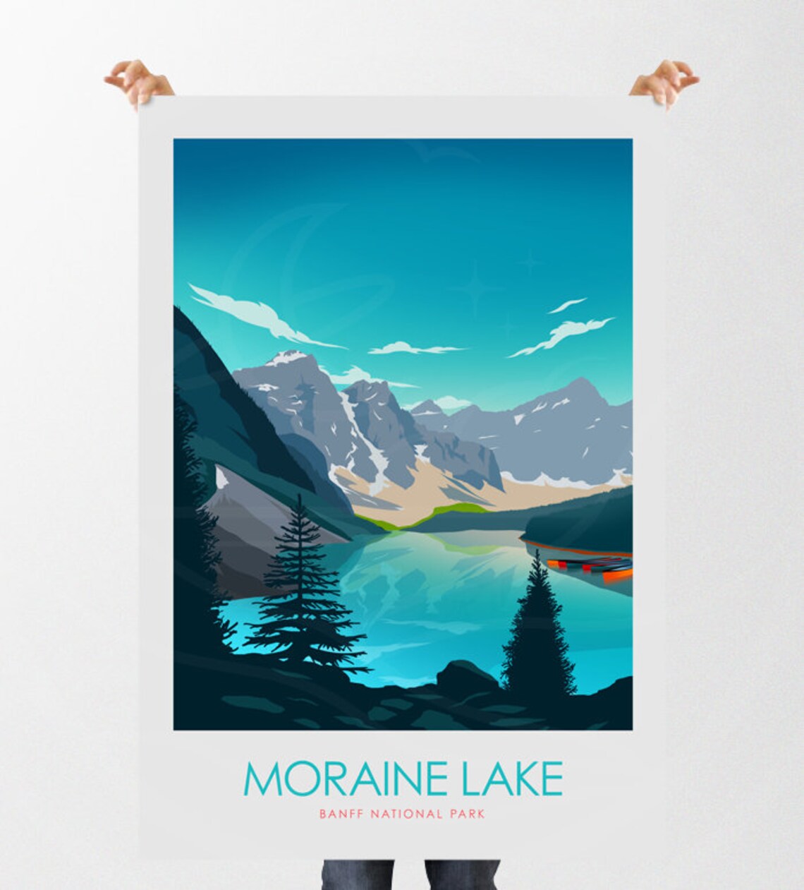 Banff Minimalist Travel Poster, National Park Art Print - Image 2