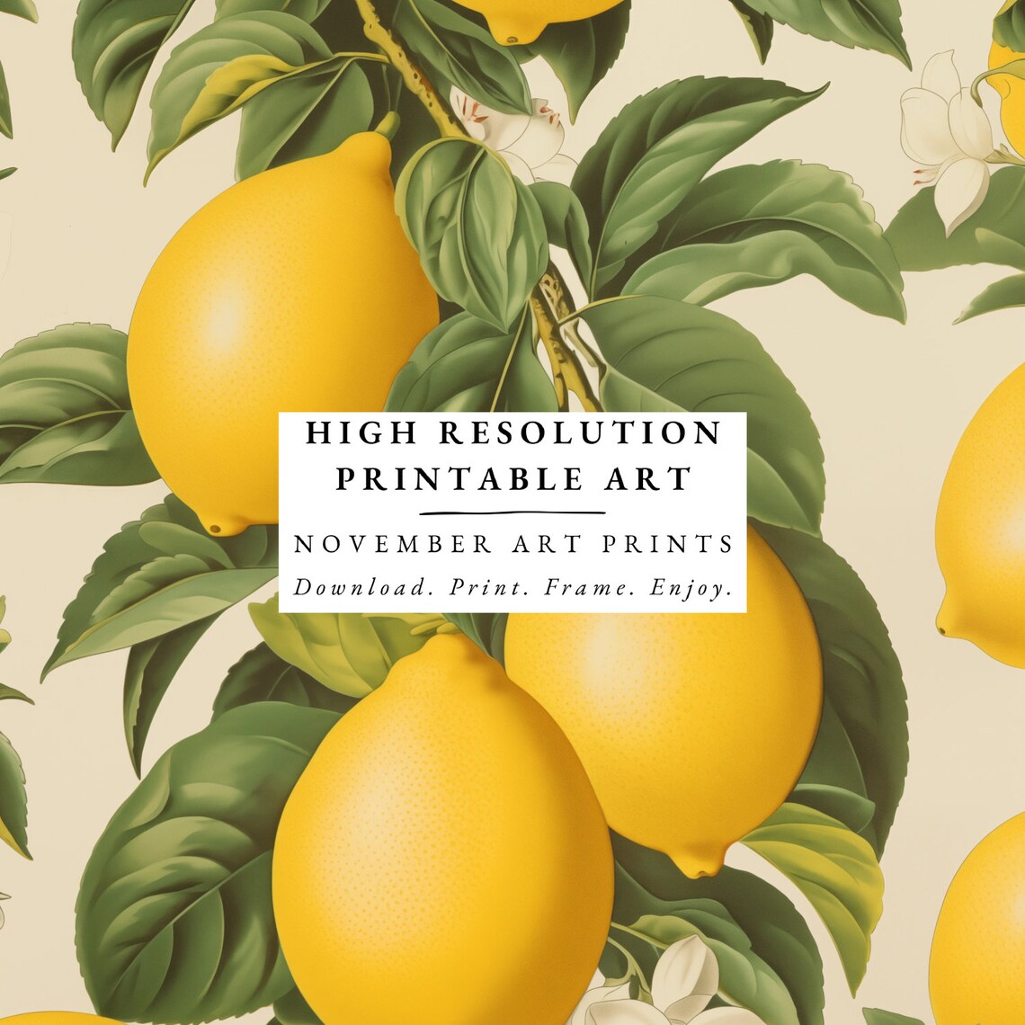 Vintage Lemons Mid-Century Botanical Art Print - Image 6