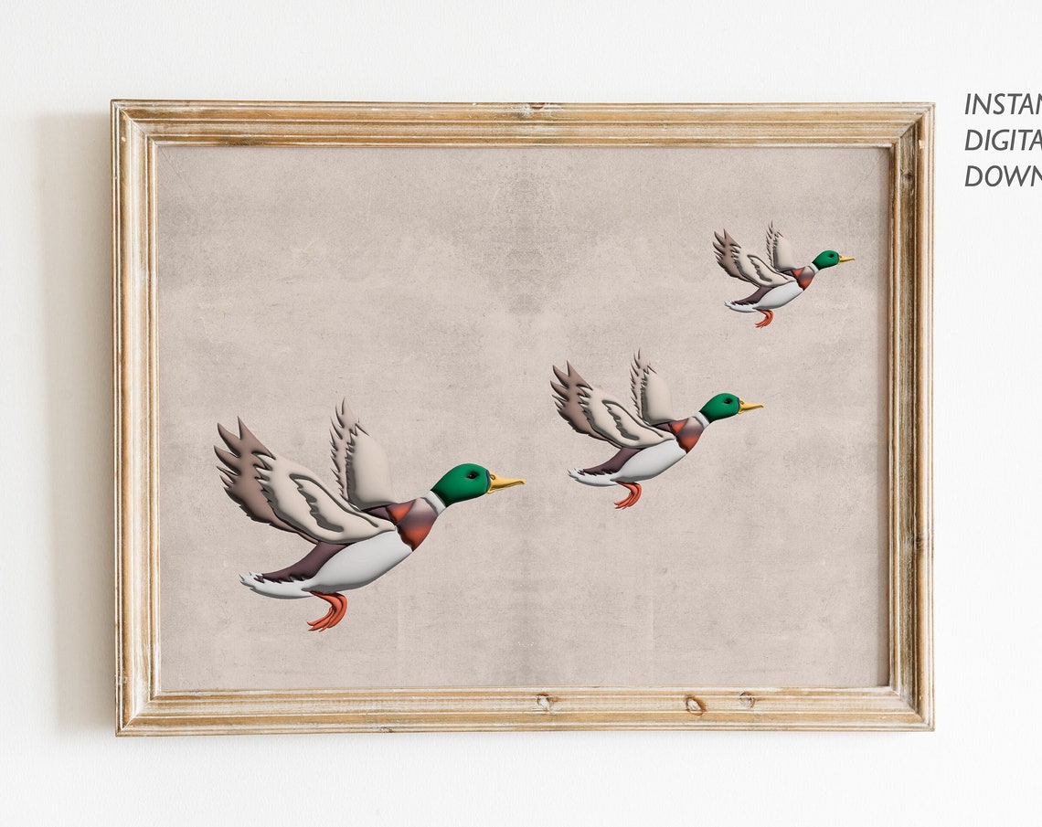 Flying Ducks, 1950s Vintage Retro Decor