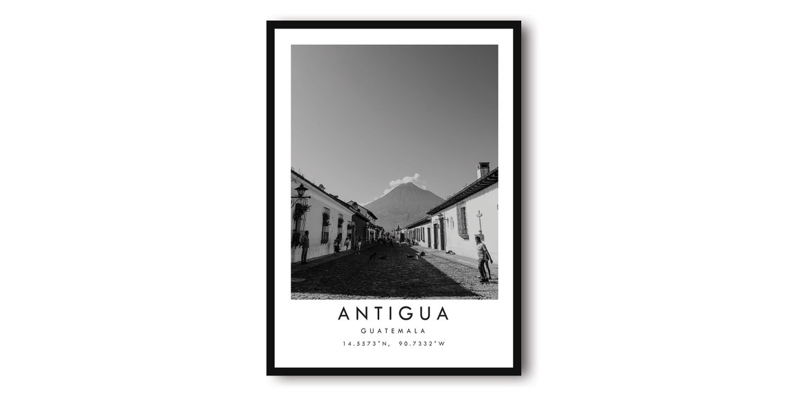 Antigua Guatemala Travel Print Minimalist Wall Art