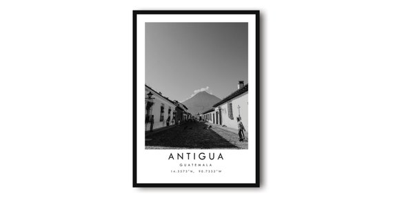 Antigua Guatemala Travel Print Minimalist Wall Art