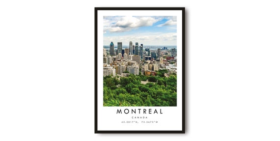 Montreal Skyline Print Minimalist Canada Travel Poster