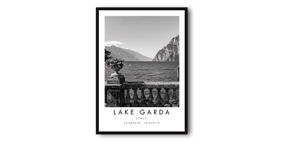 Lake Garda Italy Minimalist Travel Poster, Travel Poster