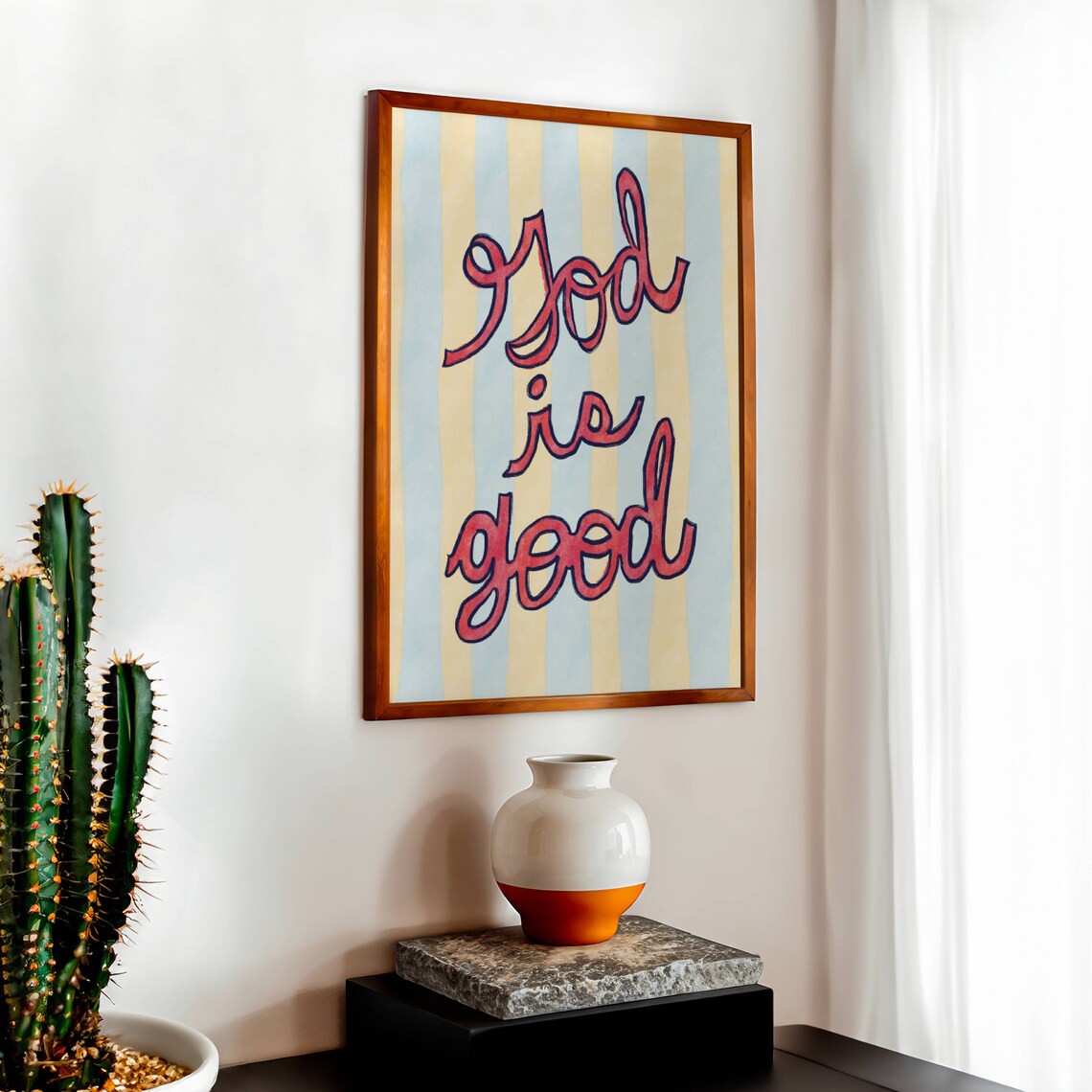 God Is Good Aesthetic Christian Art Print - Image 2