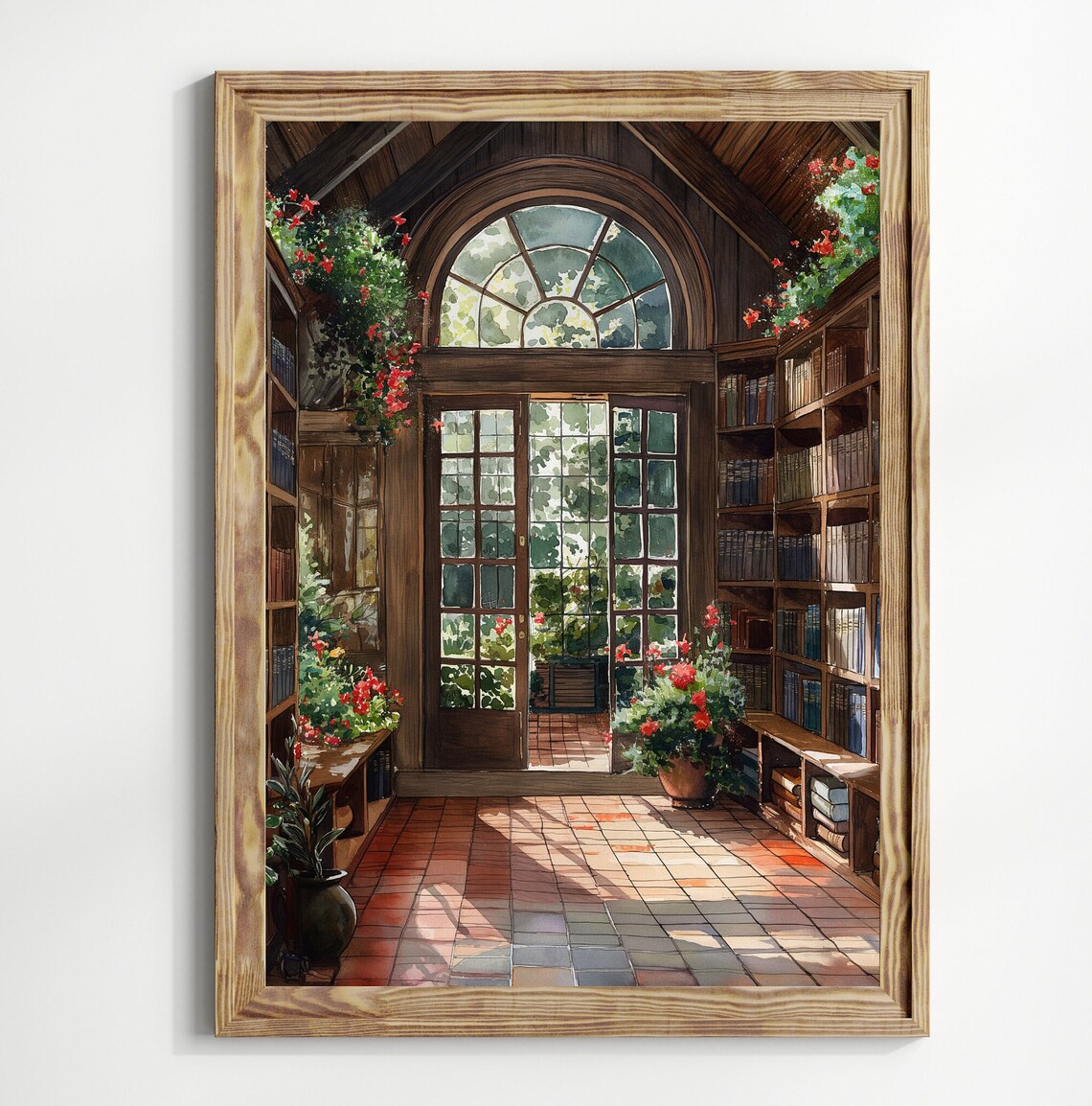 Vintage Library Reading Art Print, Retro Book Lovers - Image 2