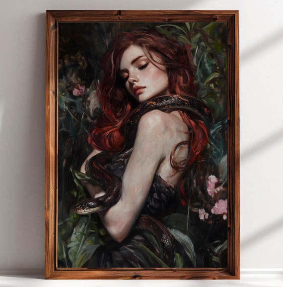 Lilith Gothic Dark Academia Occult Wall Art Print