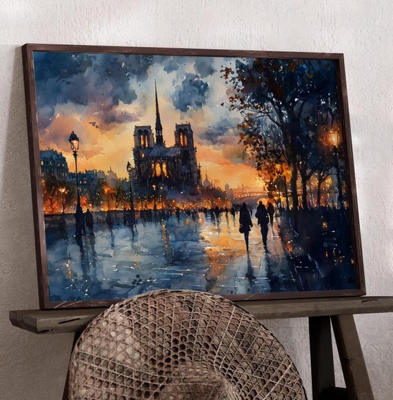 Gothic Cathedral Art Moody Gothic Decor Victorian Painting Dark Academia Art Draculas Castle Print Gothic Home Decor Gift