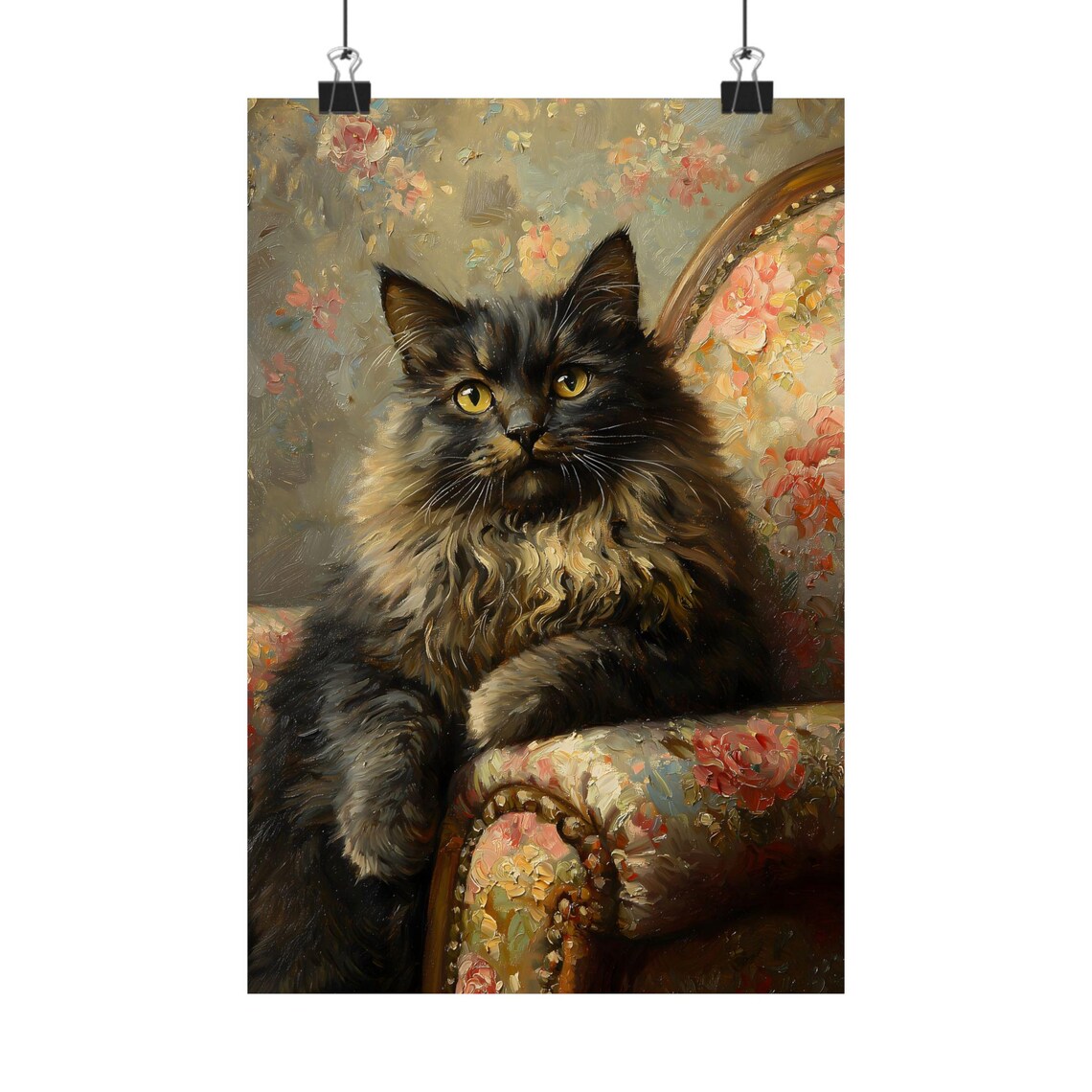 Victorian Cat Vintage Moody Antique Art Print - Image 2