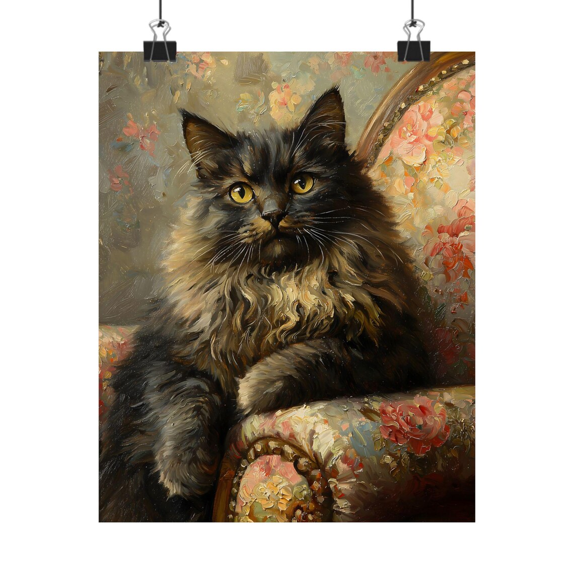 Victorian Cat Vintage Moody Antique Art Print - Image 3