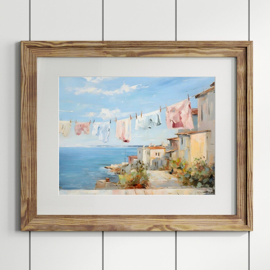 Laundry On A Line, Vintage Coastal Wall Art Print - Image 2