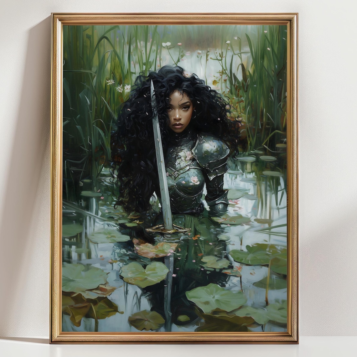 Female Knight Victorian Dark Academia Art Print