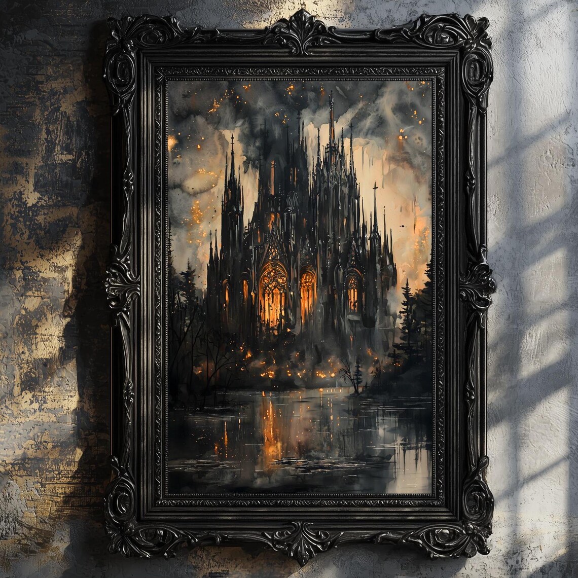 Vampire Castle Gothic Dark Academia Art Print