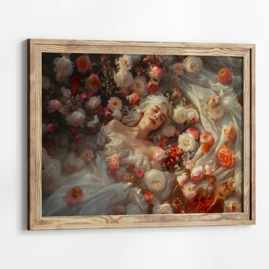 Swimming With Flowers Dark Academia Gothic Print - Image 2