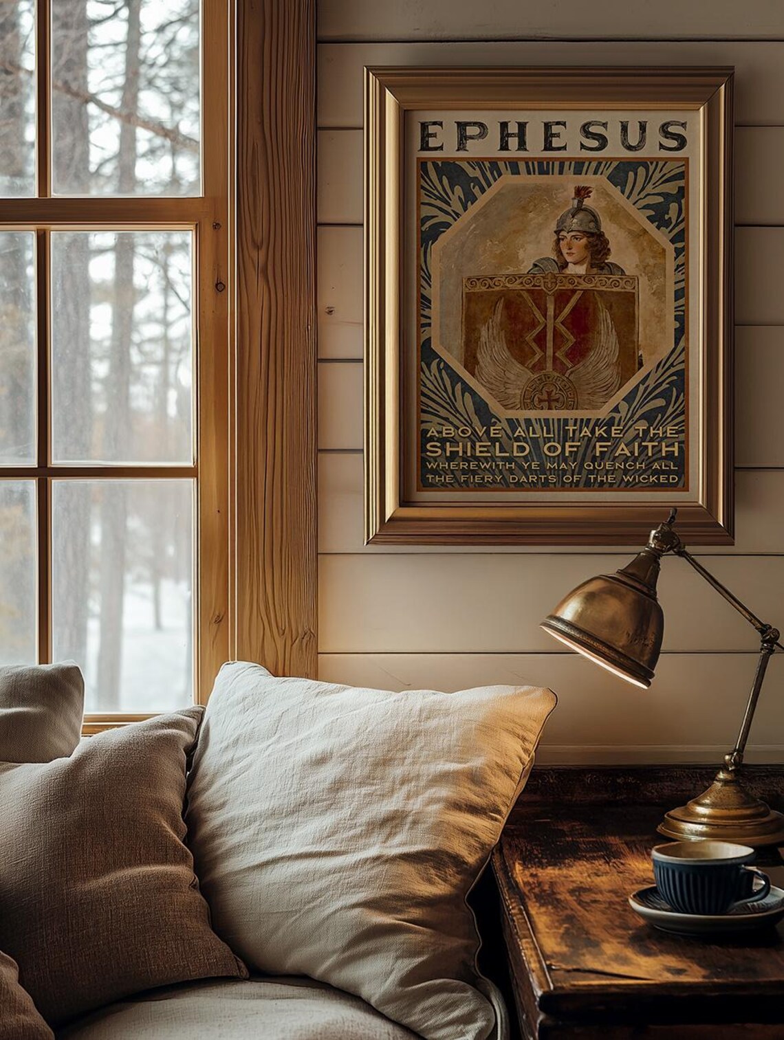Ephesians Art Deco Poster Shield Of Faith Ephesus Armor God - Image 3
