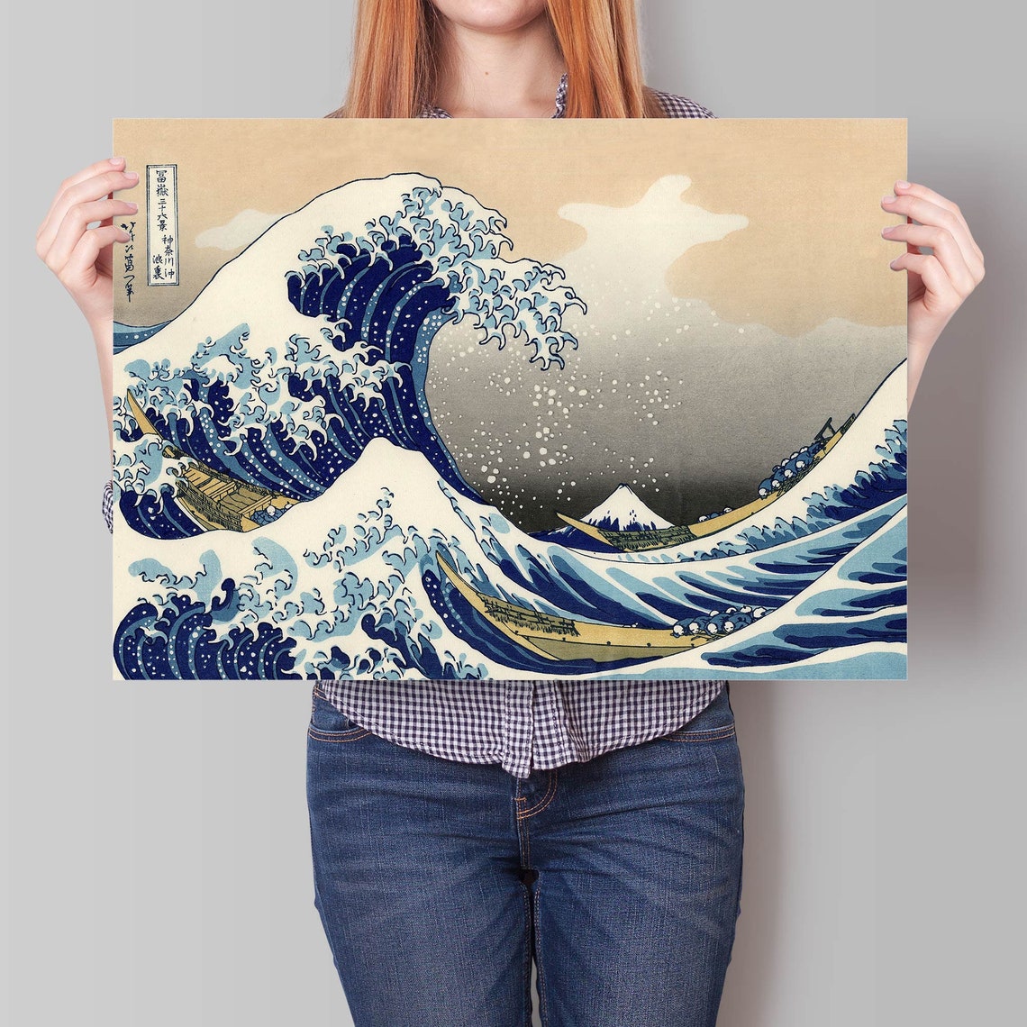 Katsushika Hokusai Great Wave Vintage Japanese Woodblock Poster - Image 4