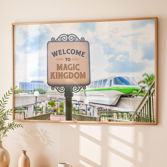Welcome To Magic Kingdom Wall Art Walt Disney World Print
