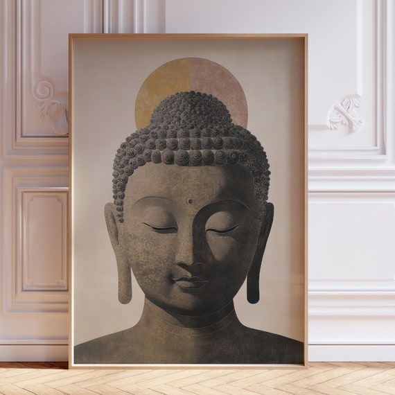 Greige Buddha Buddhist Art High Resolution Art Art Wall Art Home Art Instant Art Home Decor Room Art Modern Art