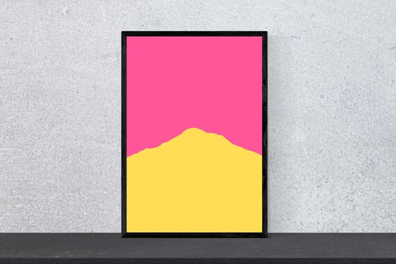 Chimborazo Poster Mountain Contour Art Print Minimal Modern Wall Art Climbing Mountains Hobby Din A4 Pop Art