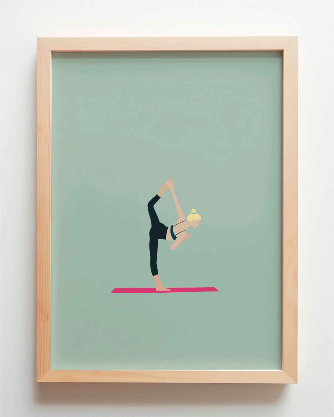 Yoga Lady 3 Minimal Modern Sports Poster Print - Image 3