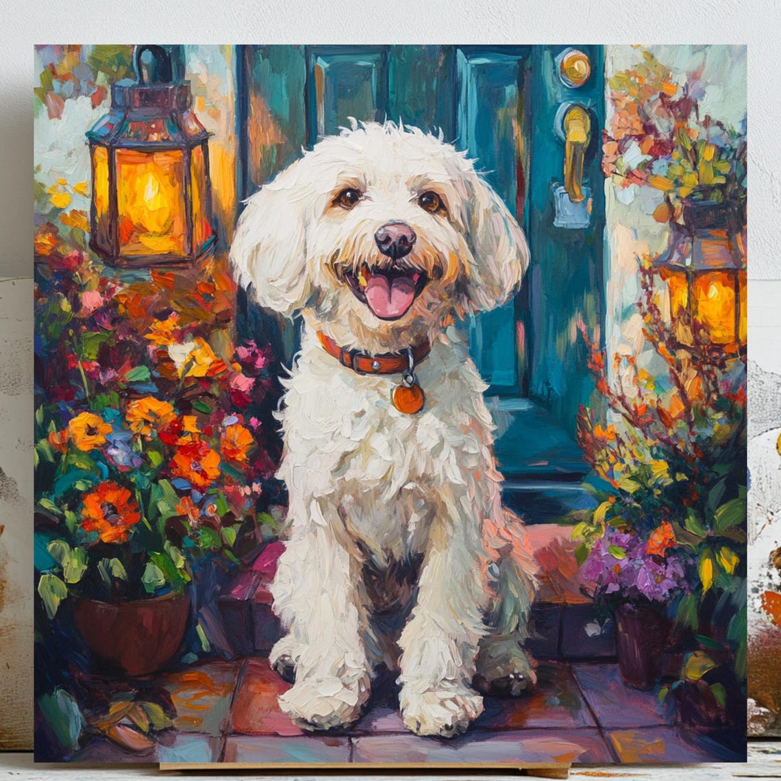 Fluffy Dog Art Print, Pet Lover Decor
