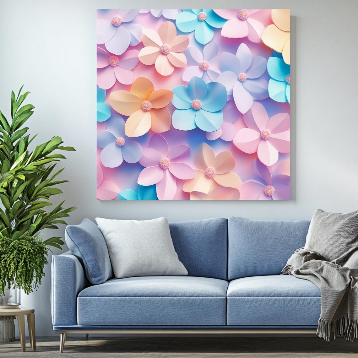 Pastel Floral Art Print, Spring Botanical Decor - Image 2