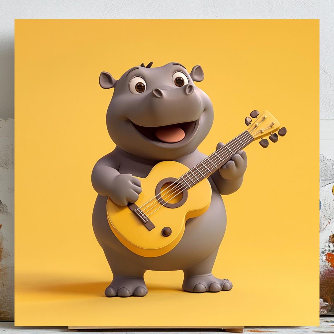 Hippopotamus Whimsical Animal Decor, Poster