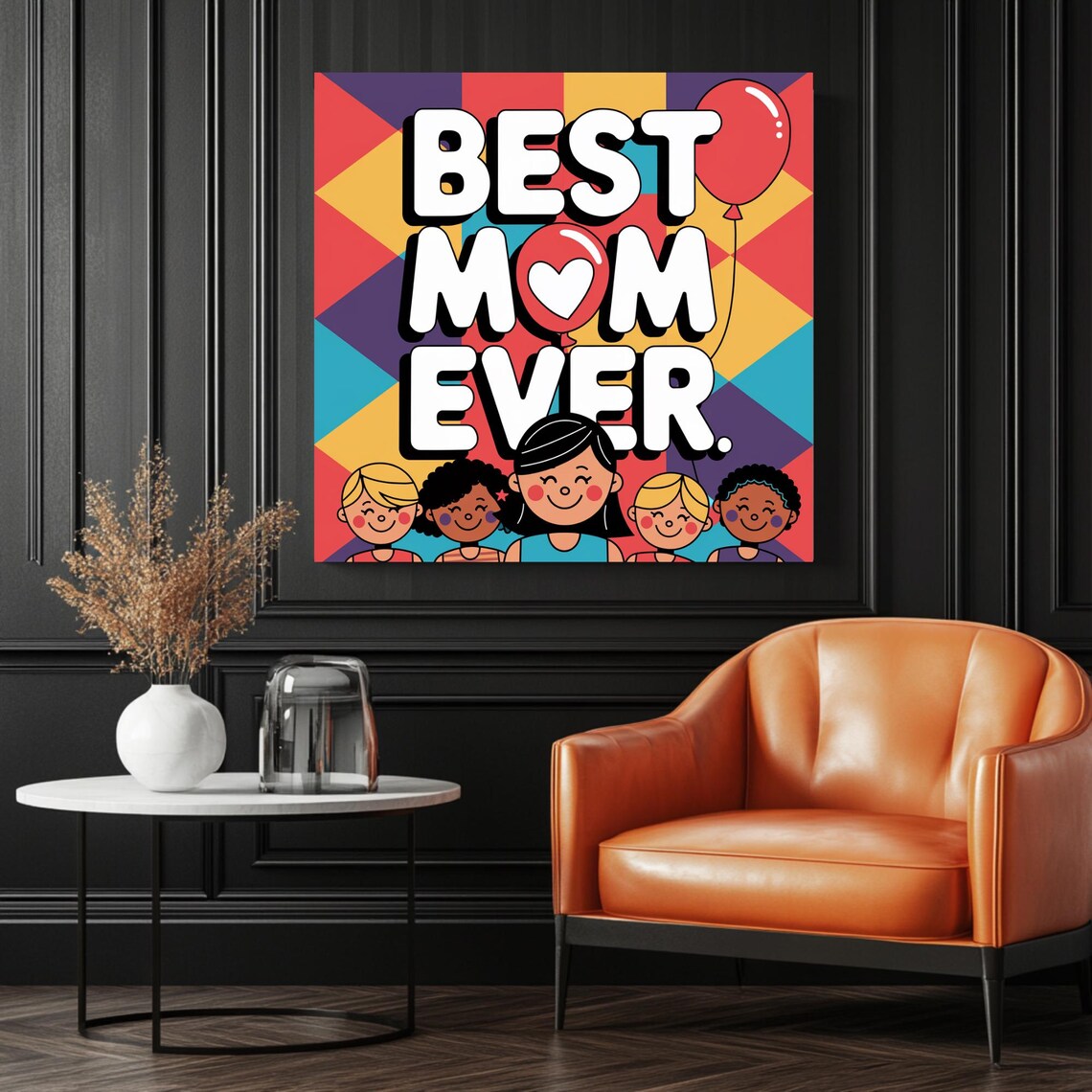 Best Mom Ever Cute Design, Mother's Day Art Print - Image 3