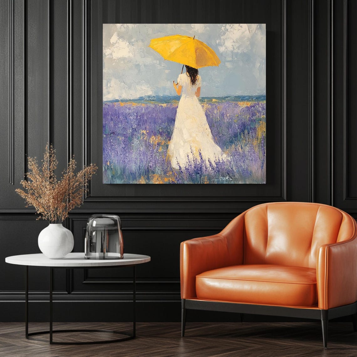 Girl With Umbrella Poster, Floral Nursery Decor - Image 3