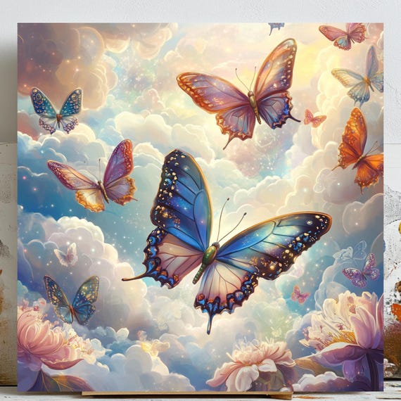 Butterfly, Dreamy Whimsical Nature Art Print
