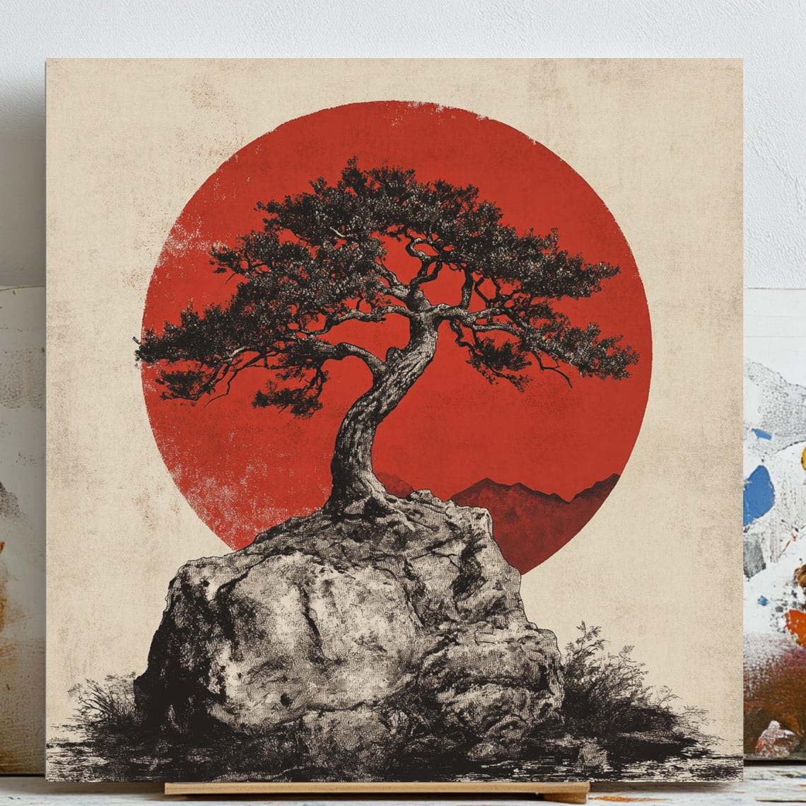 Tree Wall Art, Japanese Zen Nature Print