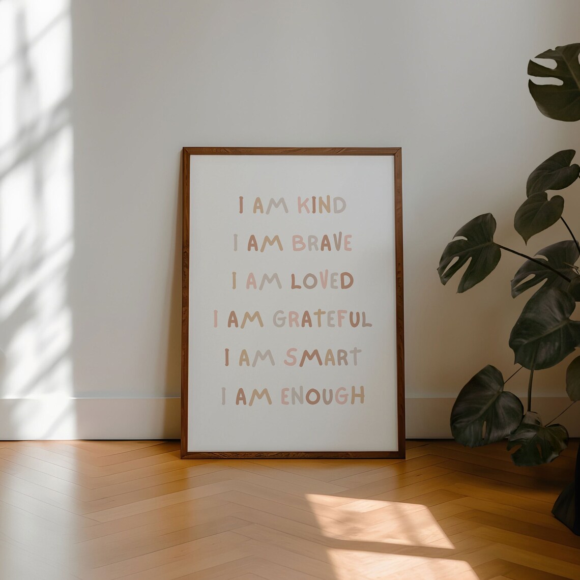 I Am Kind, I Am Brave Nursery Affirmation Wall Art Print - Image 2