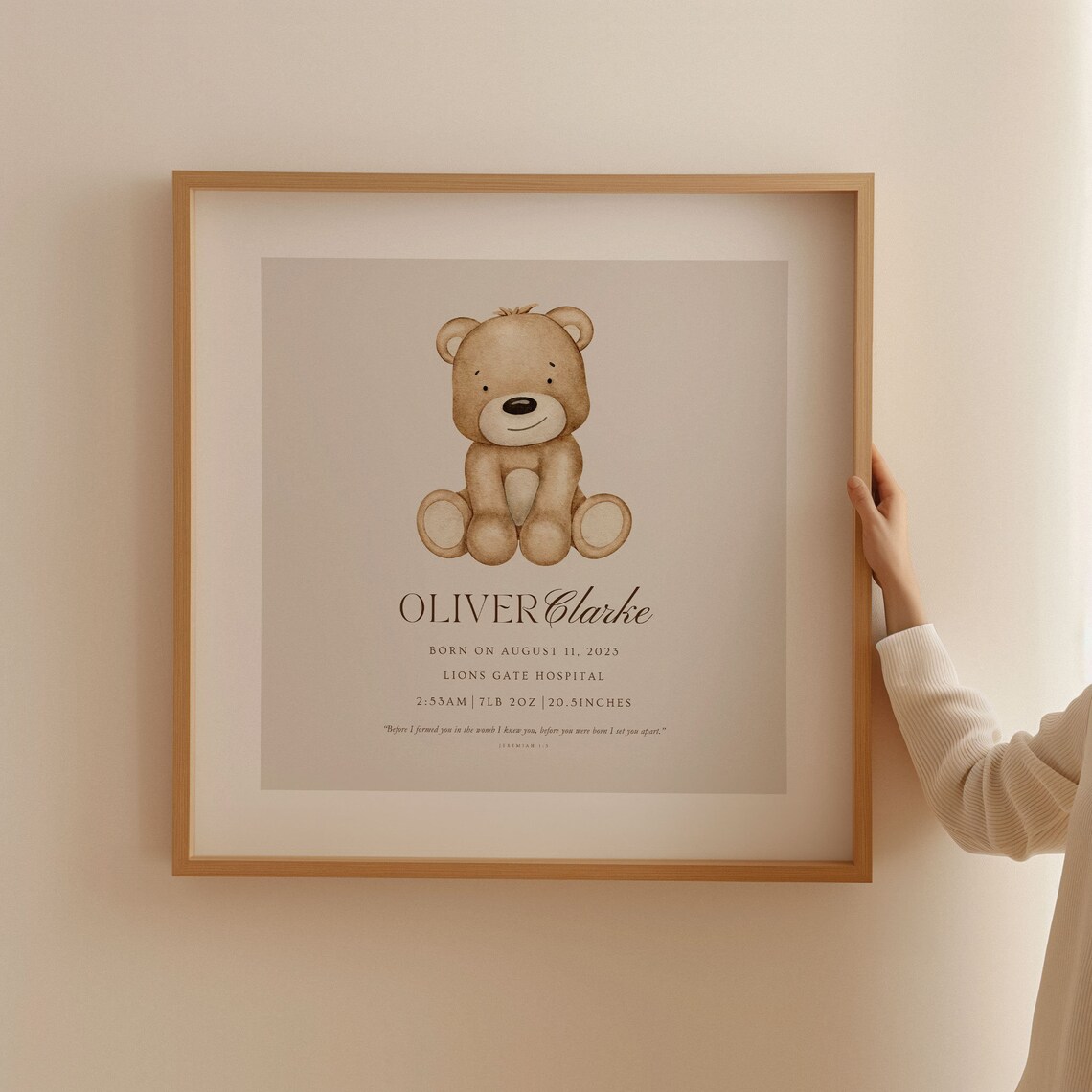 Personalized Christian Baby Prints, Bible Verse - Image 2