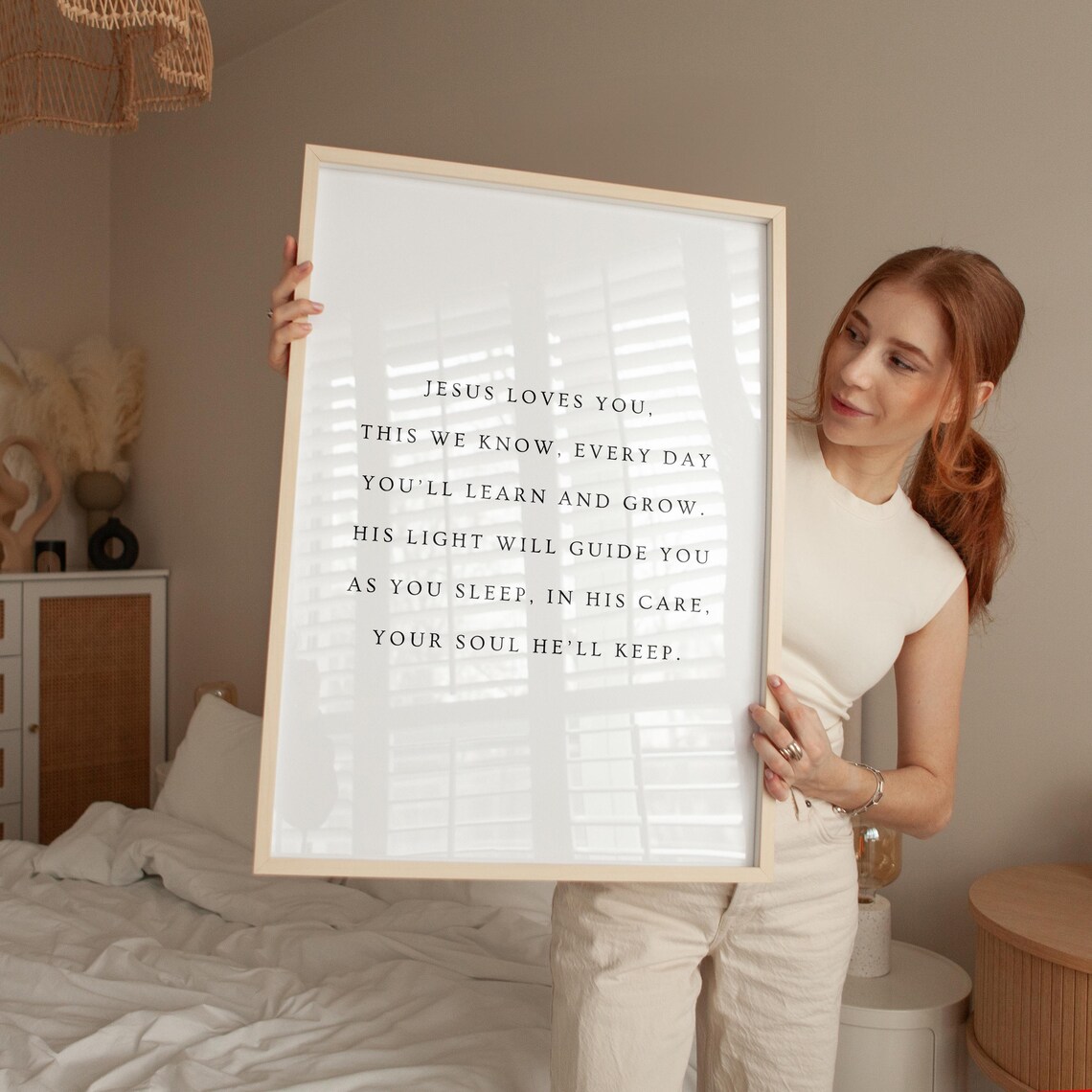 Jesus Loves Me Poem, Christian Nursery Decor - Image 2