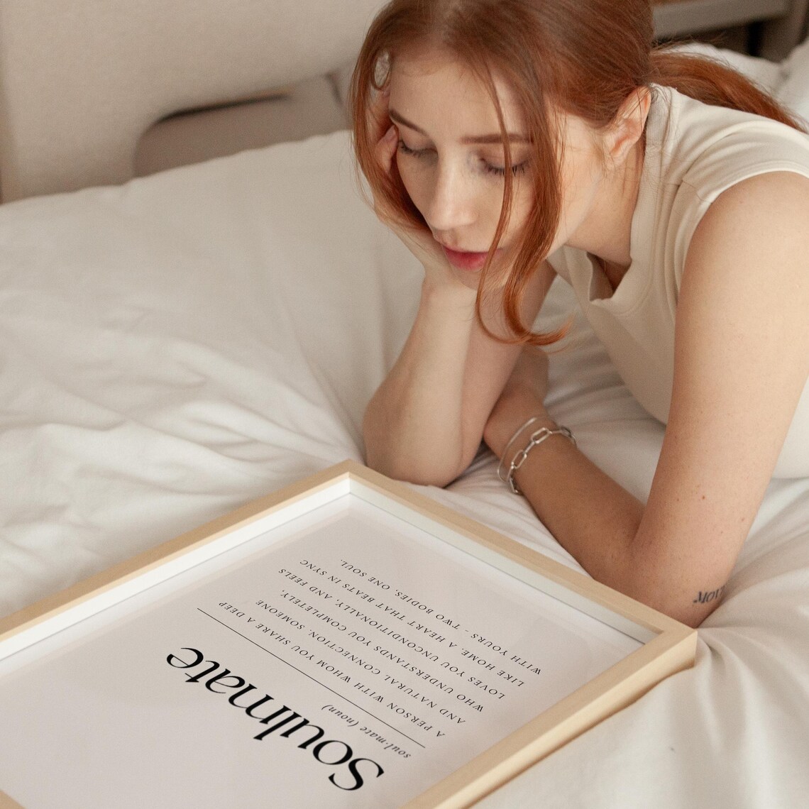 Soulmate Definition Quote, Bedroom Wall Art Print - Image 2