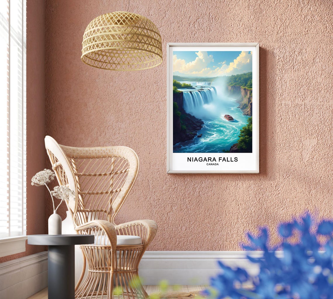 Niagara Falls Canada Horseshoe Falls Tour Boat Mist View Poster - Image 2