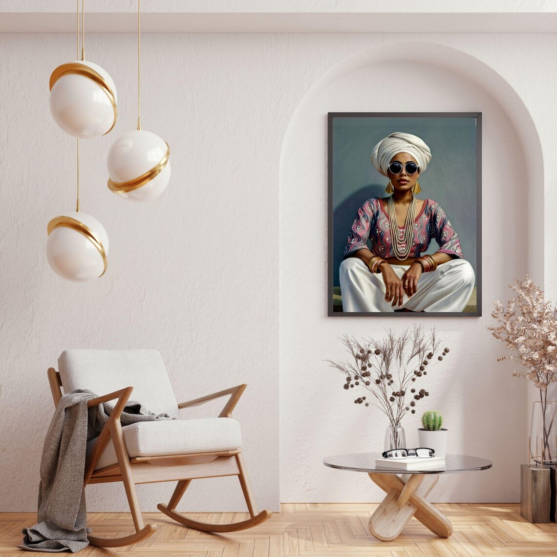 Modern Indian Woman Sitting, Indian Pop Art - Image 2