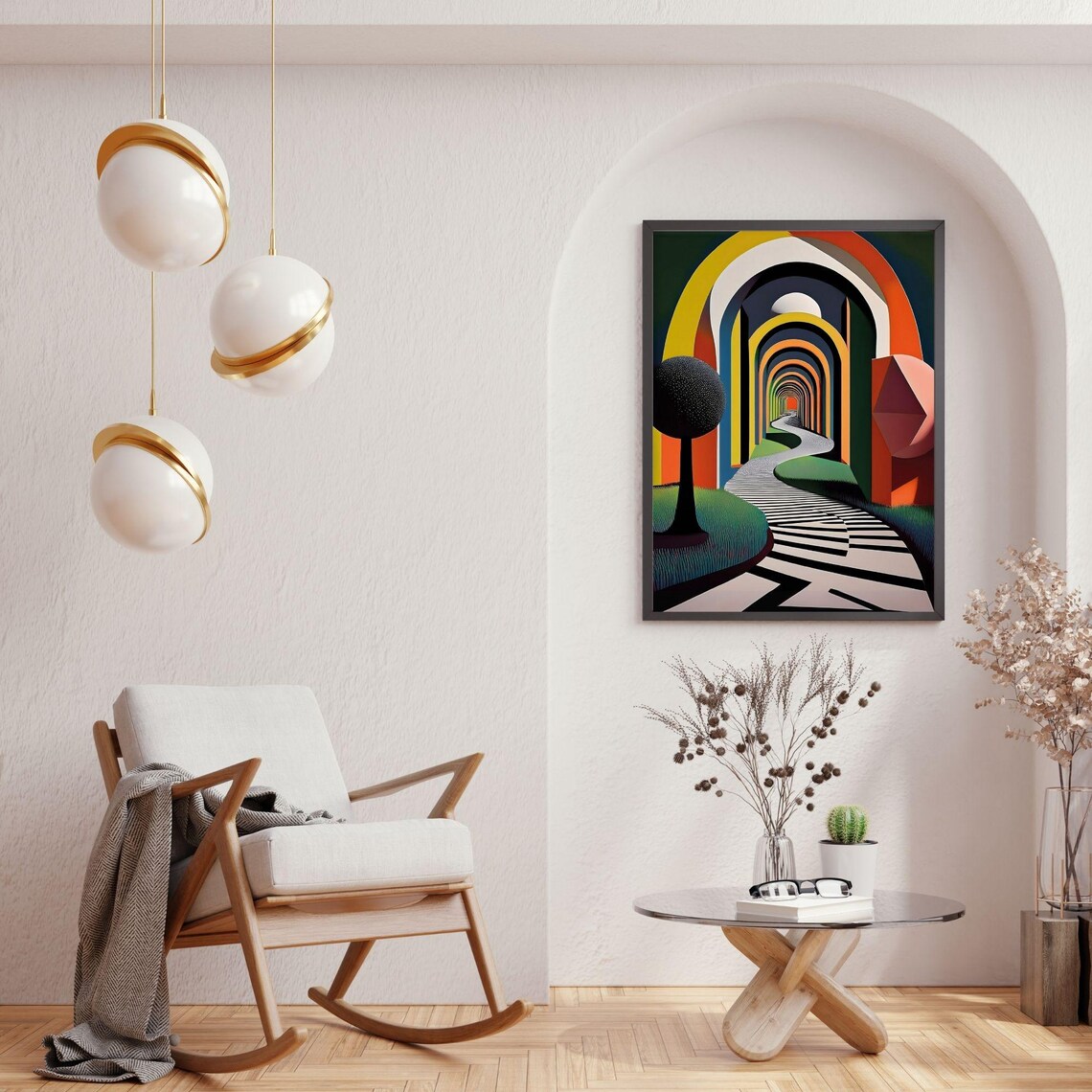 Colorful Abstract Arches, Modern Geometric Artwork - Image 5