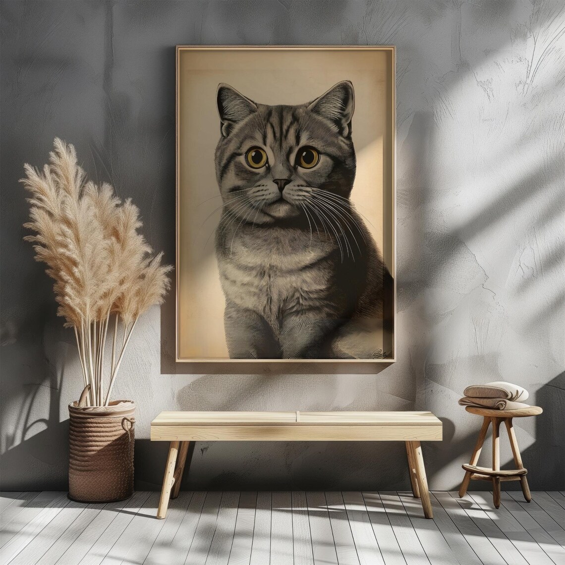 Vintage British Cat Portrait, Nursery Decor Poster - Image 3