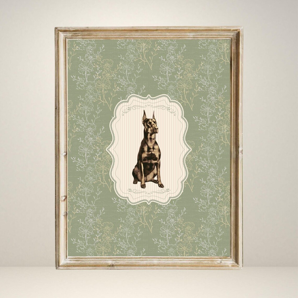 Vintage Doberman Art Print, Nursery Decor - Image 3