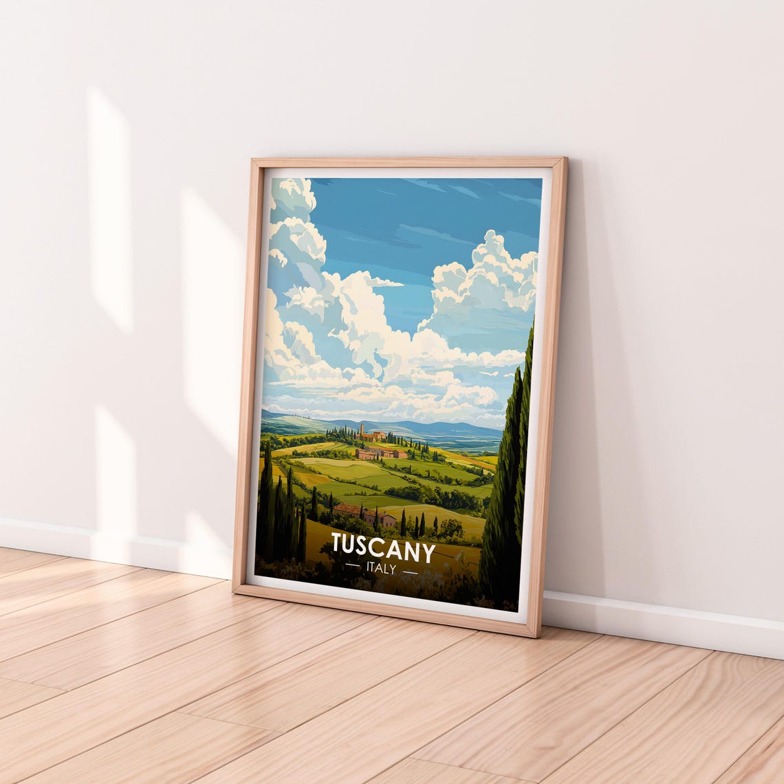 Tuscany Italy Rolling Green Hills And Cypress Trees Travel Poster - Image 2