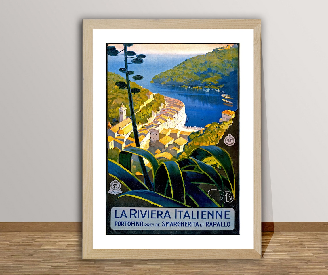 La Riviera Italienne Portofino Italian Coast Travel Art Print