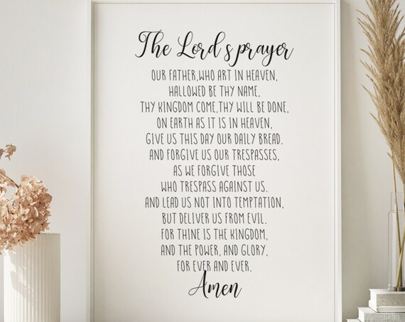 The Lords Prayer Our Father Who Art In Heaven Scripture Poster