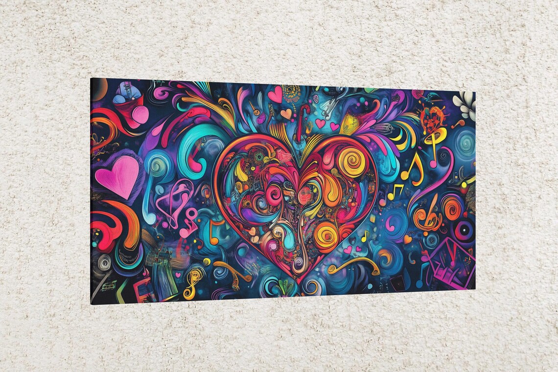 Romantic Notes And Hearts, Valentine's Day Decor - Image 2
