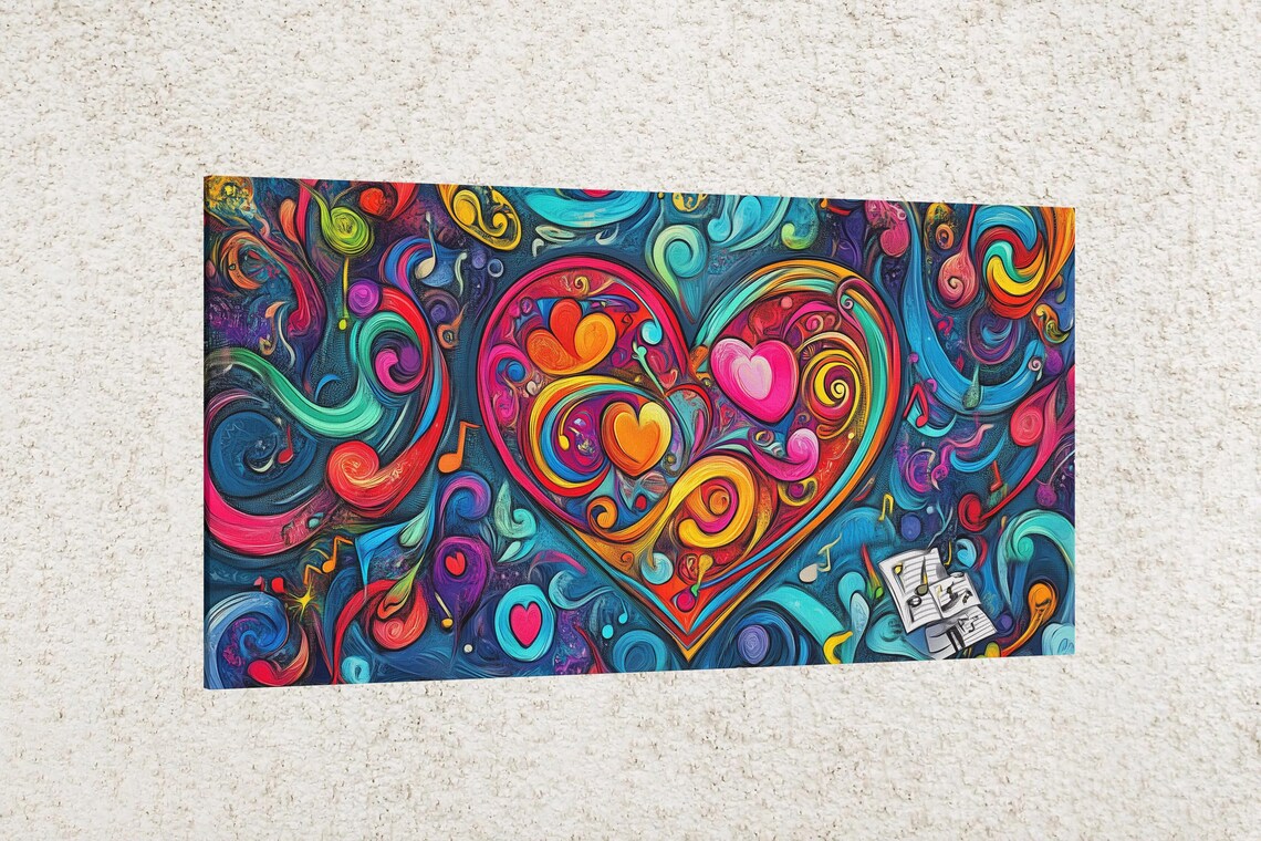 Heart Symphony, Valentines Day Wall Decor - Image 2