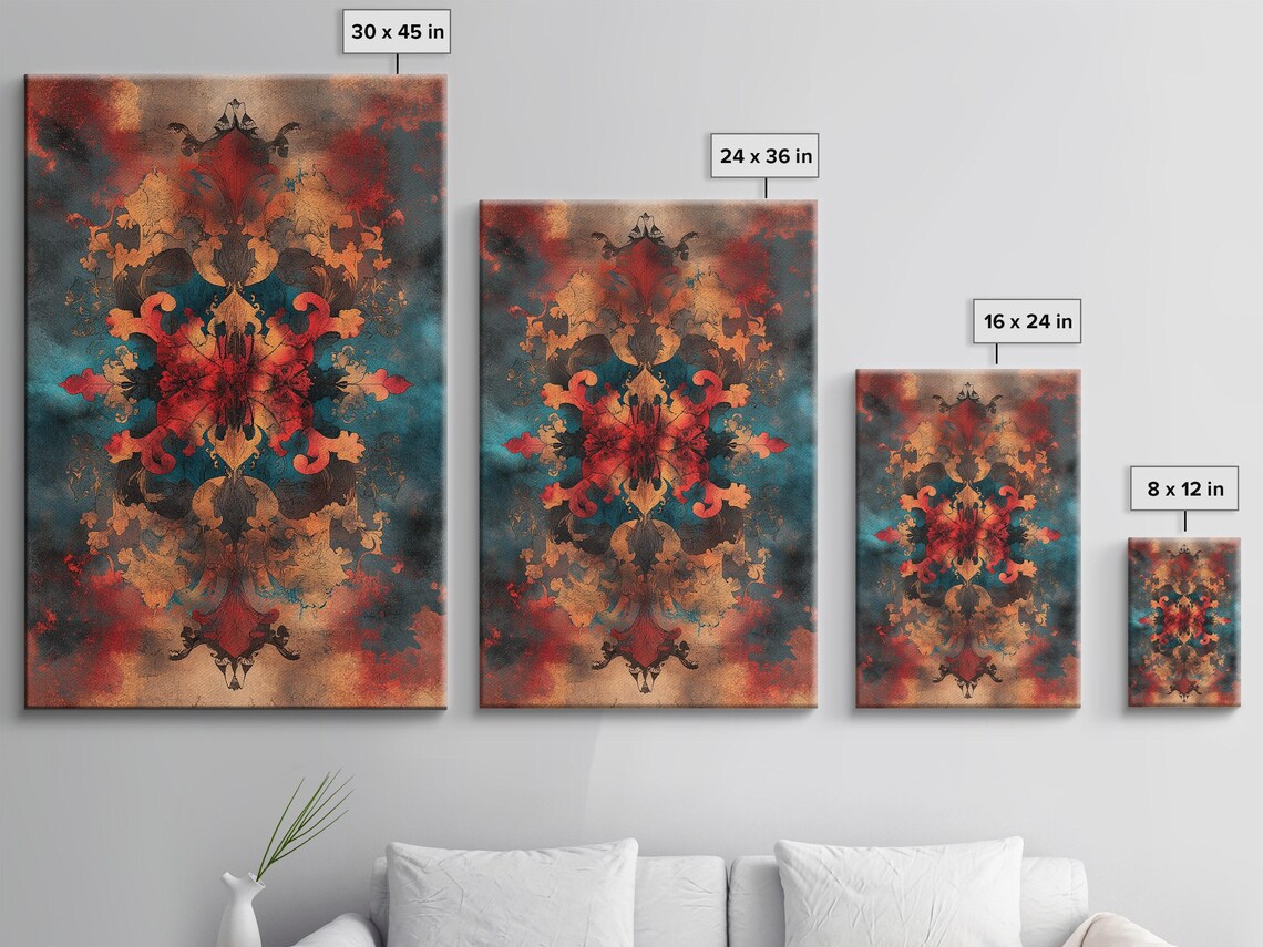 Colorful Abstract Kaleidoscope, Psychedelic Art Print - Image 3