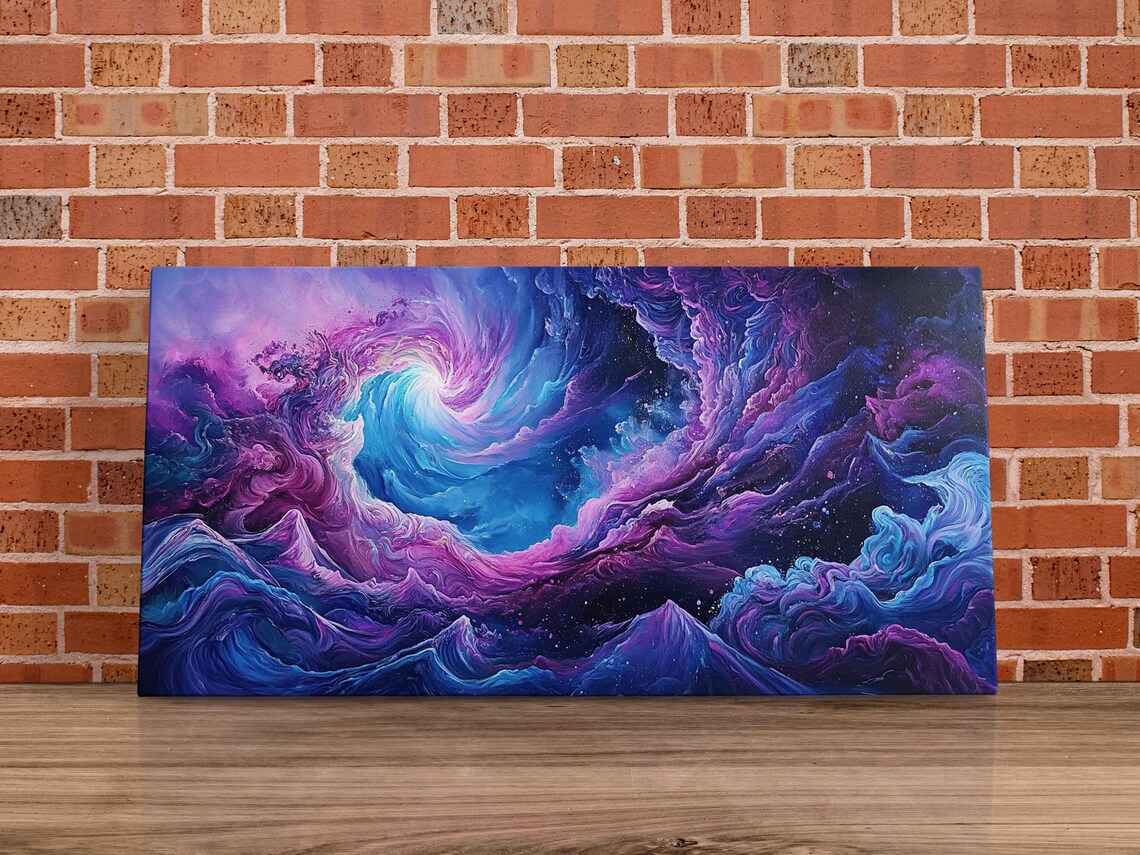 Galactic Swirl Explosion, Abstract Modern Art Print - Image 4