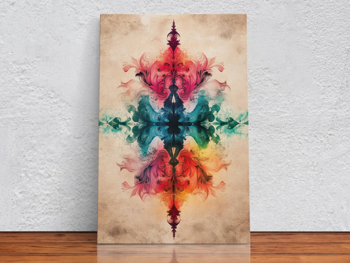 Bold Colorful Ornament, Modern Abstract Art Print - Image 2