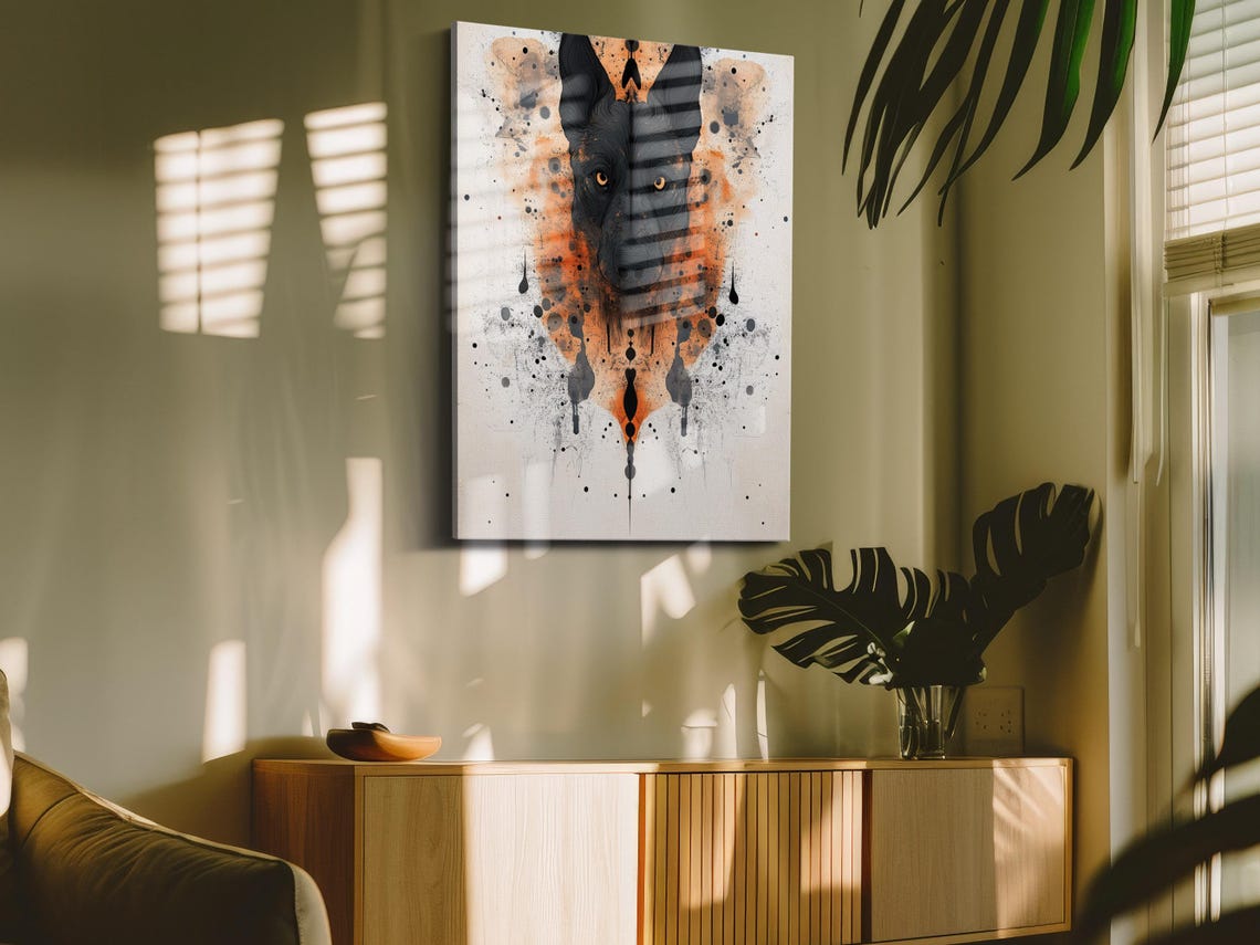 Fierce Dog Ink Splatter Art Print - Image 4
