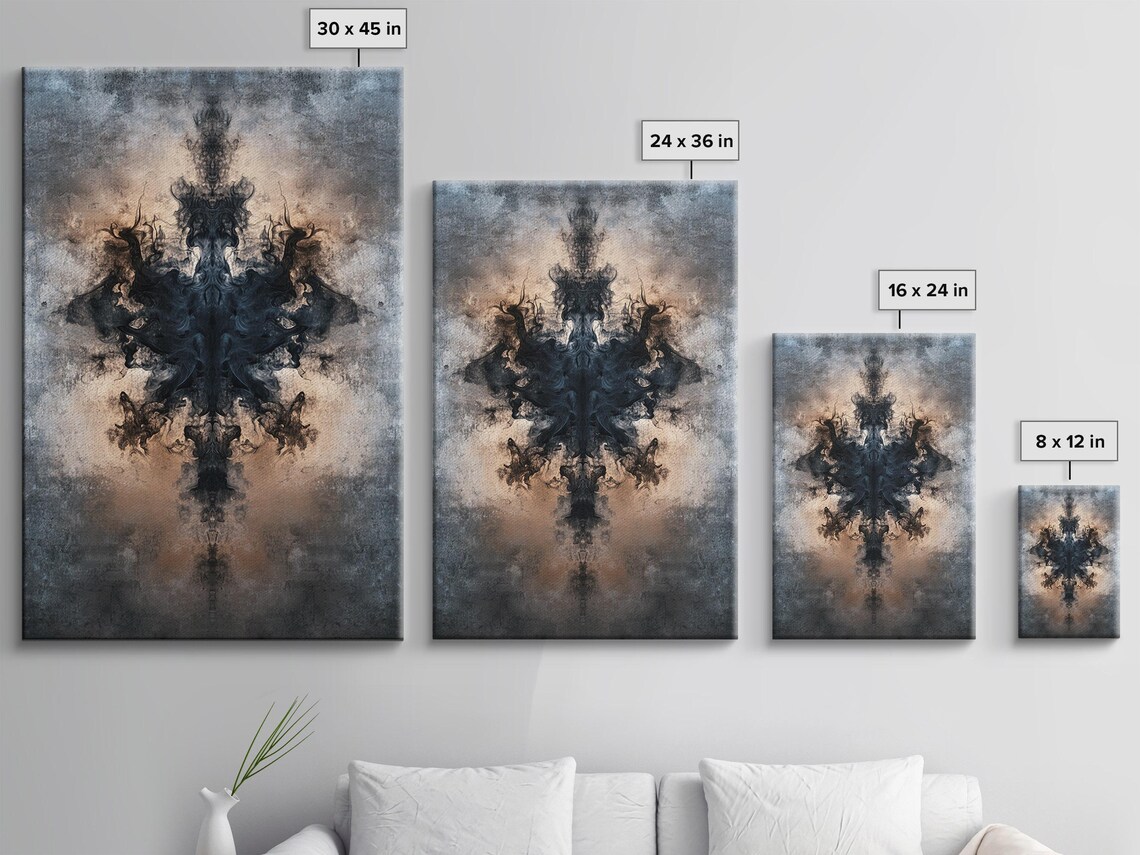 Smoky Abstract Patterns, Modern Art Print - Image 3