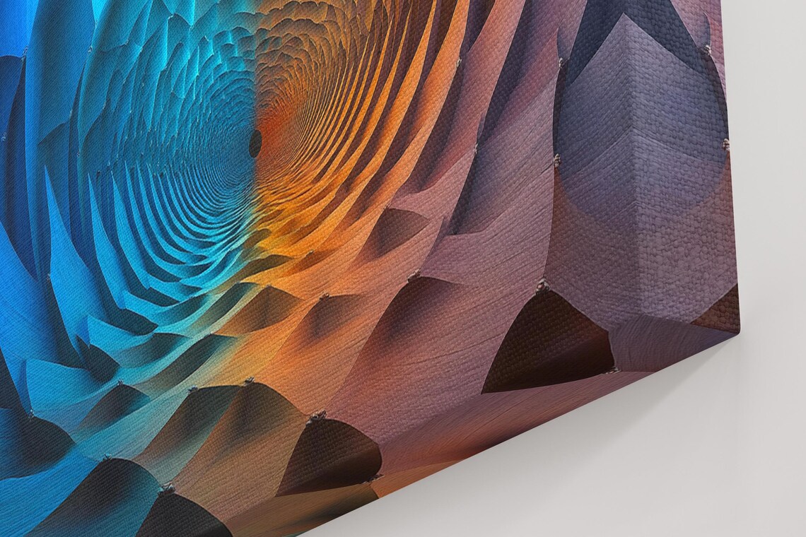 Circular Geometric Layers, Modern Abstract Art Print - Image 4